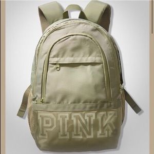 PINK VICTORIA SECRET shale green backpack